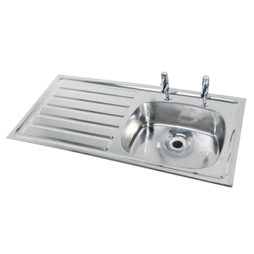 Hart Accessible Left Handed Kitchen Sink - 2 Tap Holes